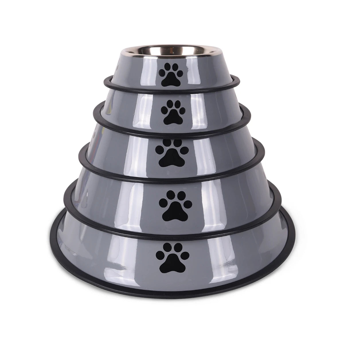 1PC Stainless Steel Pet Bowl / Anti Slip