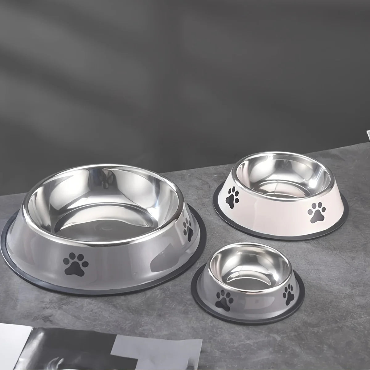 1PC Stainless Steel Pet Bowl / Anti Slip