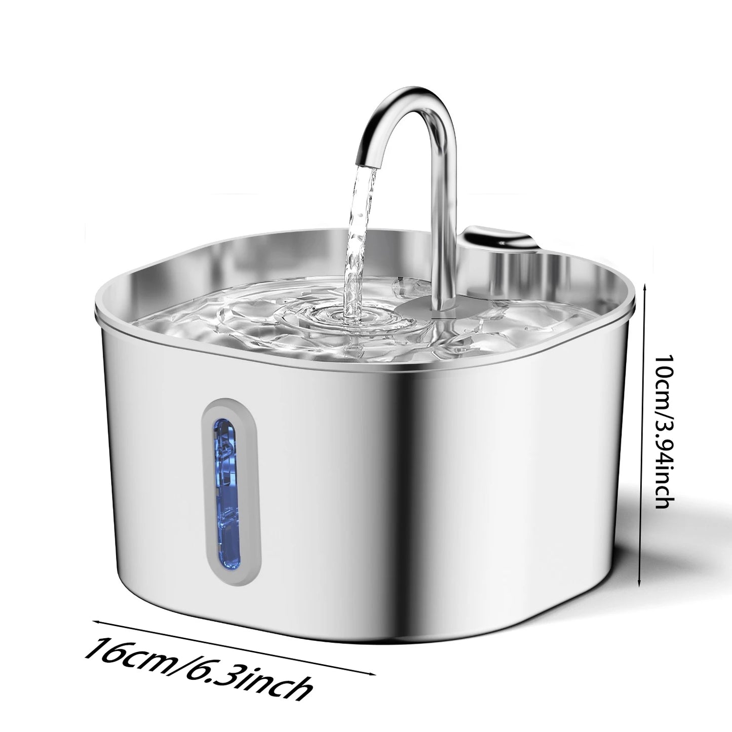 2.2L Stainless Steel Pet Fountain