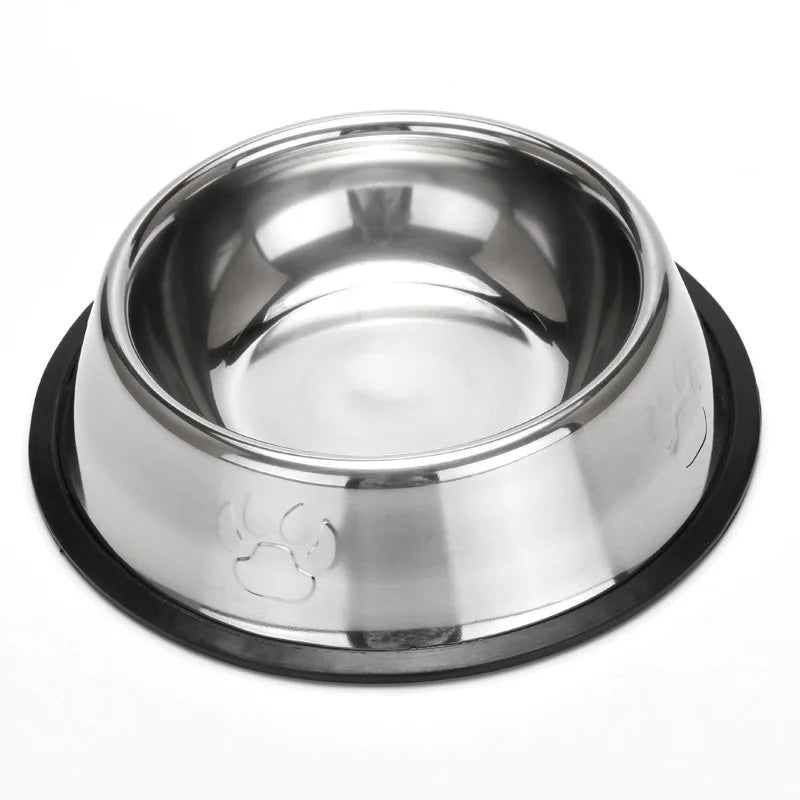 1PC Stainless Steel Pet Bowl Anti Slip