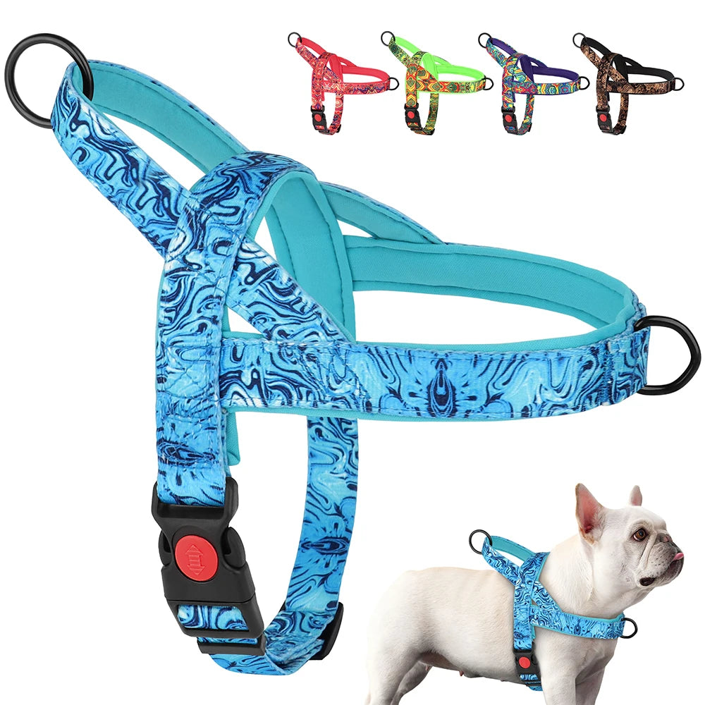Nylon Dog Harness No Pull Dog Harnesses Adjustable Pet Walking Vest For All Sizes