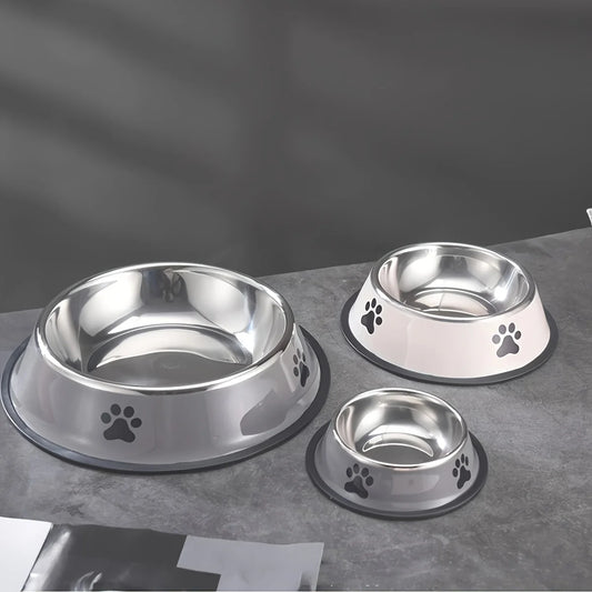 1PC Stainless Steel Pet Bowl / Anti Slip