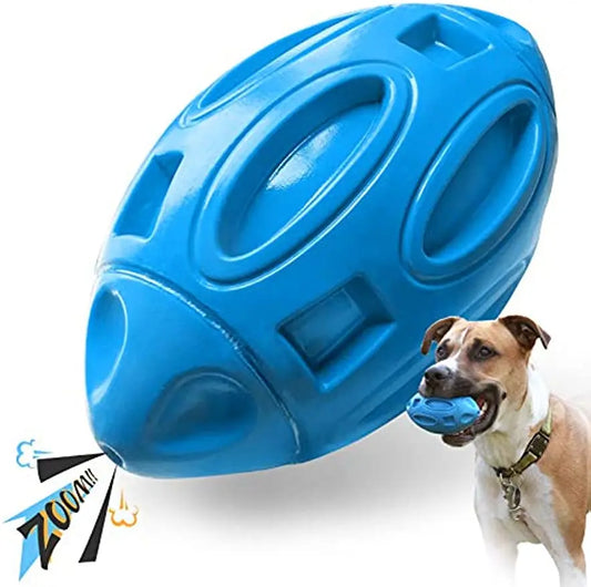Squeaky Dog Toy for Aggressive Chewers Rubber Chew Ball